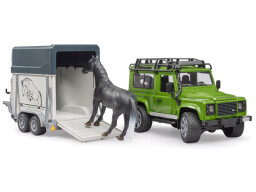 Bruder LAND ROVER s přepravníkem na koně 1:16